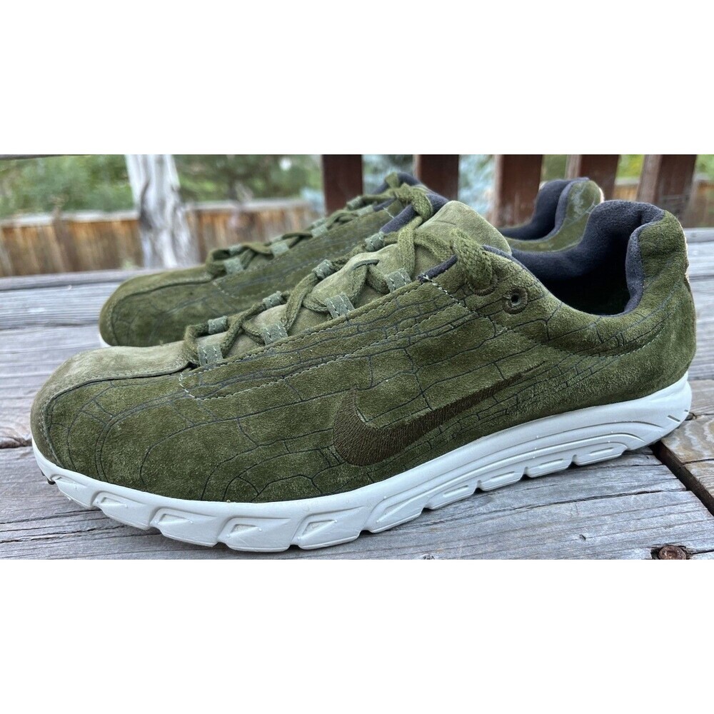 Nice! Nike Mayfly Leather Premium Men's 8 Sneakers - Legion Green - Picture 4 of 11